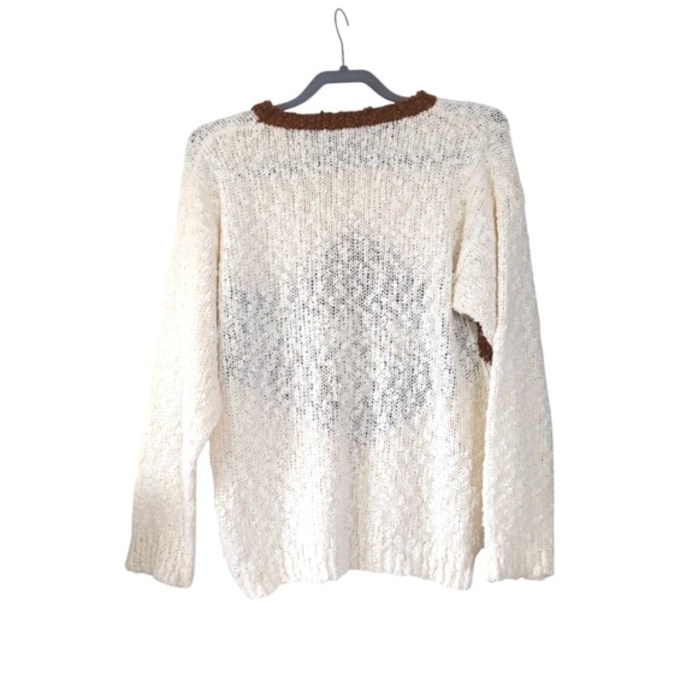 Vintage Boucle Retro 90s Geometric Boho Grunge Slouchy Coogi Style Sweater M - Picture 2 of 9
